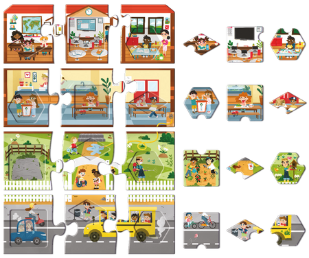 Puzzle edukacyjne dla dzieci My Eco School – ADVENTERRA GAMES