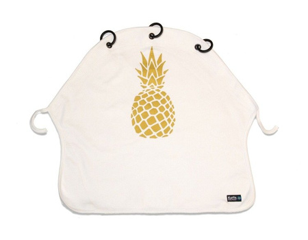 Osłonka do wózka na słońce i wiatr PINEAPPLE GOLD & WHITE- Kurtis