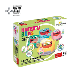 Gra planszowa memory dla dzieci Segregacja śmieci – Hungry Bins Adventerra Games
